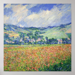Claude Monet - Mohnfeld, Giverny-Ausläufer, Poster