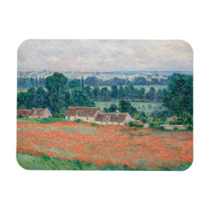 Claude Monet - Mohnfeld, Giverny Magnet