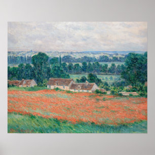 Claude Monet - Mohnfeld, Giverny Poster