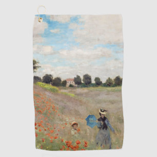 Claude Monet - Mohnfeld Golfhandtuch