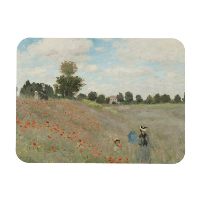 Claude Monet - Mohnfeld Magnet (Horizontal)