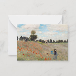 Claude Monet - Mohnfeld Mitteilungskarte