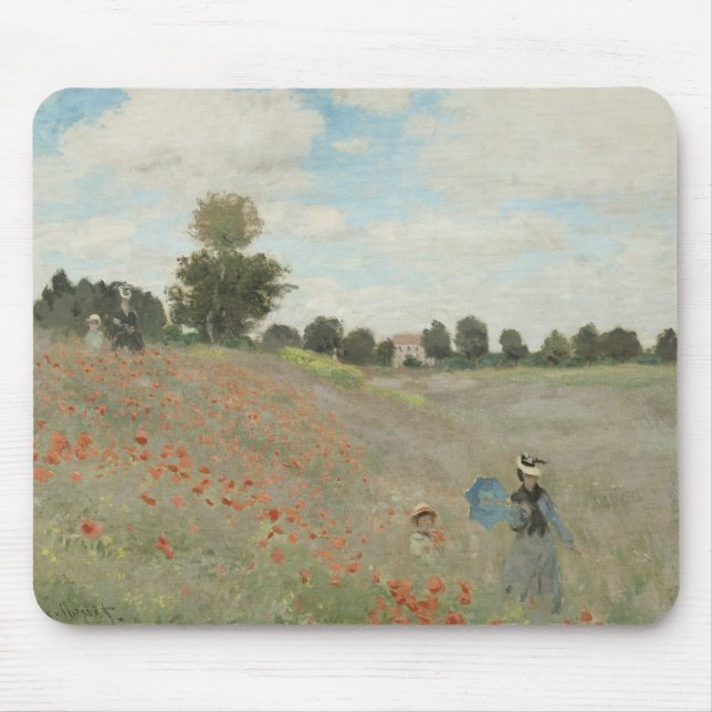 Claude Monet - Mohnfeld Mousepad (Vorne)