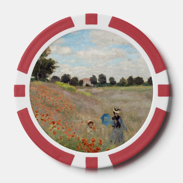 Claude Monet - Mohnfeld Pokerchips (Vorderseite)