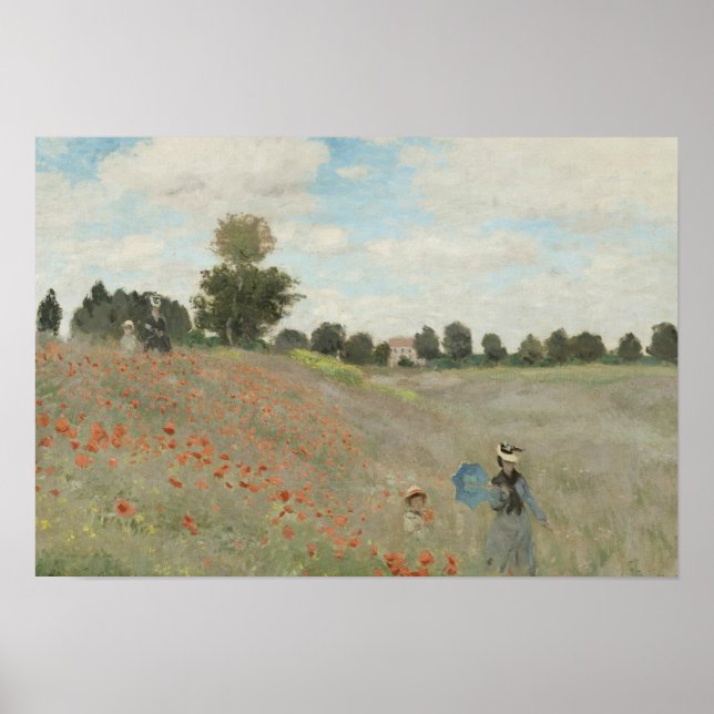 Claude Monet - Mohnfeld Poster (Vorne)