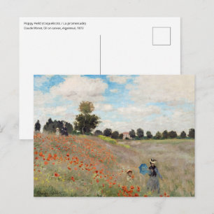 Claude Monet - Mohnfeld Postkarte