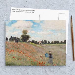 Claude Monet - Mohnfeld Postkarte
