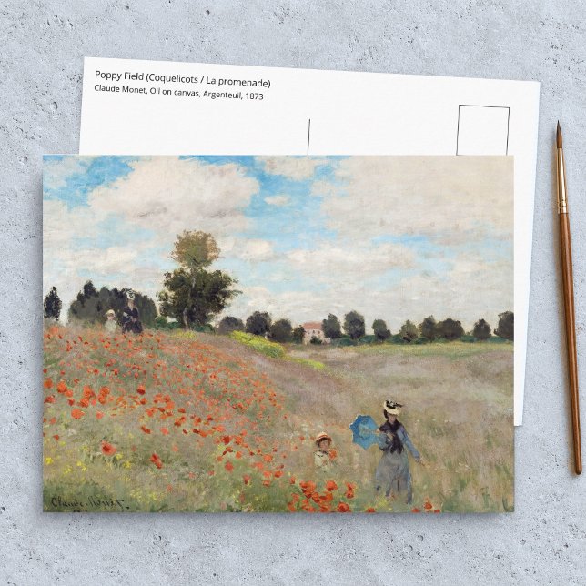 Claude Monet - Mohnfeld Postkarte (Von Creator hochgeladen)