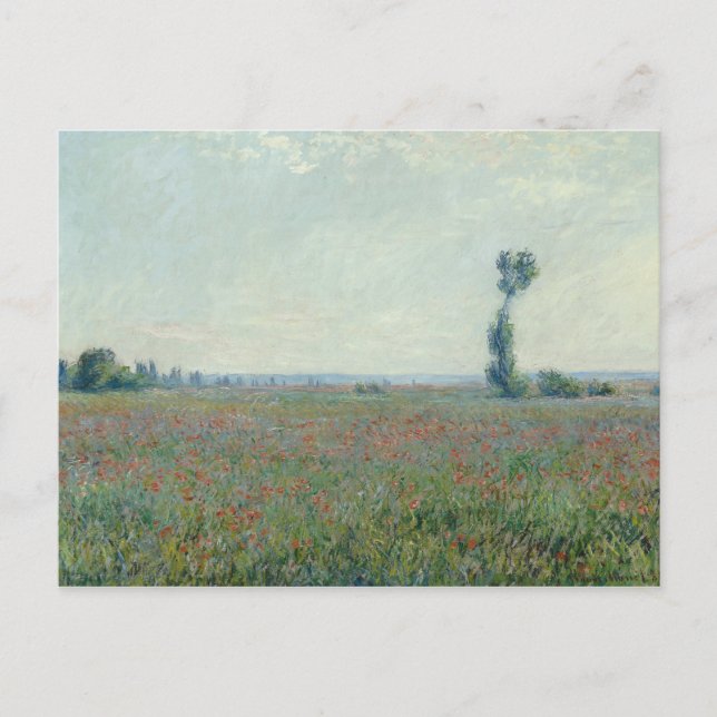 Claude Monet - Mohnfeld Postkarte (Vorderseite)