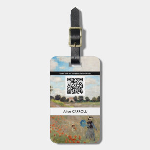 Claude Monet - Mohnfeld - QR-Code Gepäckanhänger