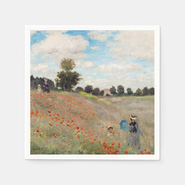 Claude Monet - Mohnfeld Serviette (Vorderseite)