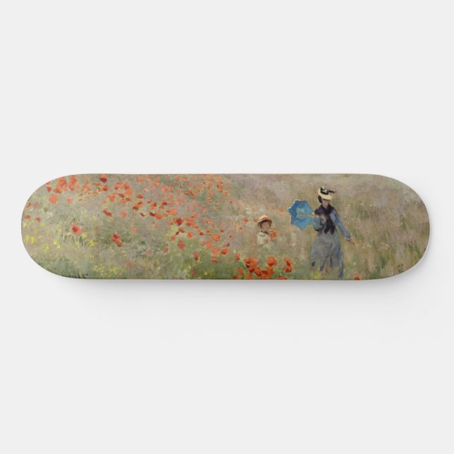 Claude Monet - Mohnfeld Skateboard (Horizontal)