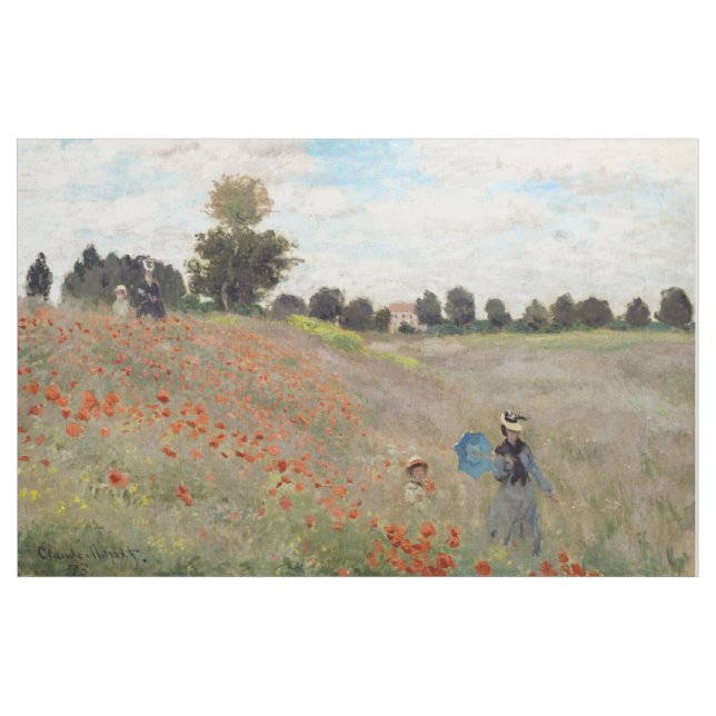 Claude Monet - Mohnfeld Stoff (Yard (91,4 cm))