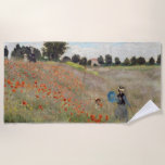 Claude Monet - Mohnfeld Strandtuch<br><div class="desc">Mohnfeld / Wilde Poppies,  bei Argentinien / Les Coquelicots - Claude Monet im Jahre 1873</div>