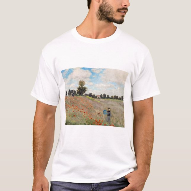 Claude Monet - Mohnfeld T-Shirt (Vorderseite)
