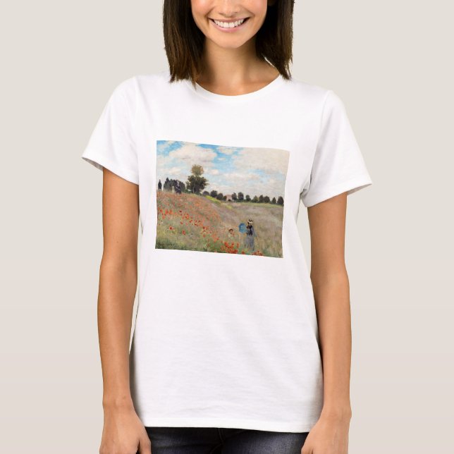 Claude Monet - Mohnfeld T-Shirt (Vorderseite)