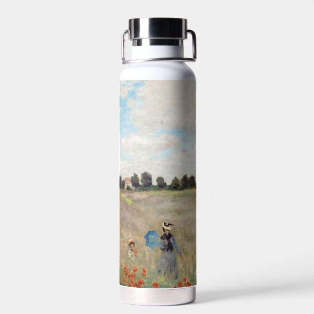 Claude Monet - Mohnfeld Trinkflasche (Rückseite)