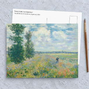 Claude Monet - Mohnfelder bei Argenteuil (1875) Postkarte
