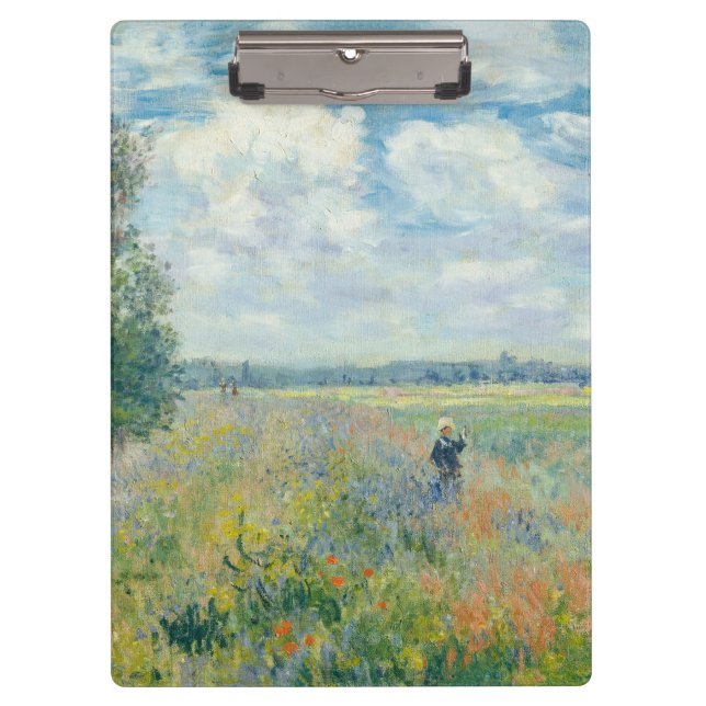 Claude Monet - Mohnfelder bei Argentinien (1875) Klemmbrett (Vorderseite)