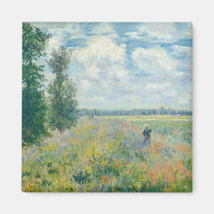 Claude Monet - Mohnfelder bei Argentinien (1875) Magnet