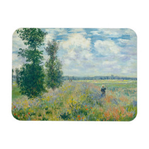 Claude Monet - Mohnfelder bei Argentinien (1875) Magnet