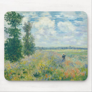 Claude Monet - Mohnfelder bei Argentinien (1875) Mousepad