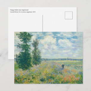 Claude Monet - Mohnfelder bei Argentinien (1875) Postkarte