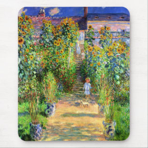 Claude Monet: Monets Garten in Vétheuil Mousepad