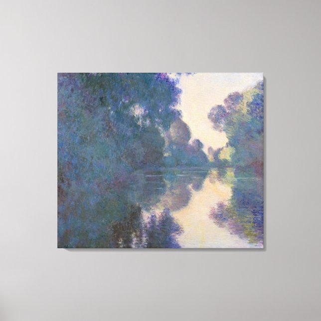 Claude Monet | Morgen an der Seine bei Giverny Leinwanddruck (Vorderseite)