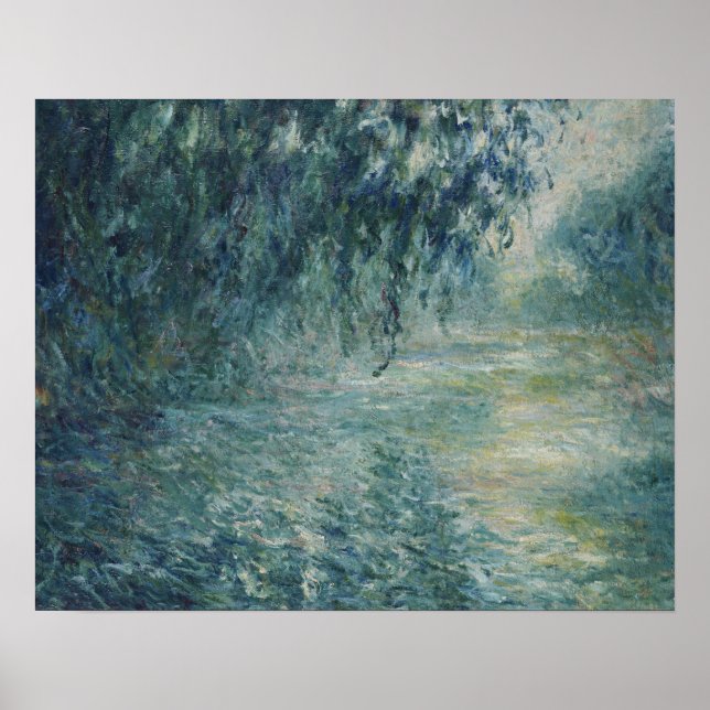 Claude Monet - Morgens an der Seine Poster (Vorne)