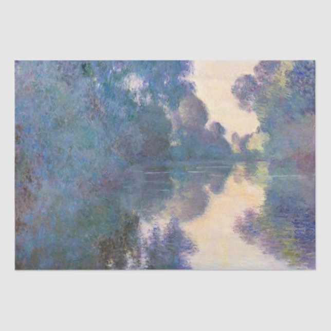 Claude Monet Morning an der Seine bei Giverny Seidenpapier (Vorderseite)