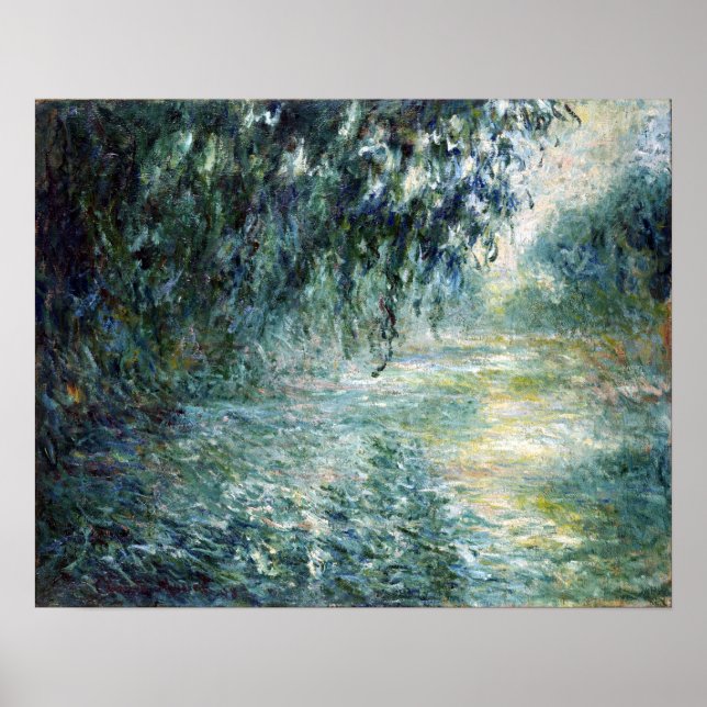 Claude Monet Morning an der Seine Poster (Vorne)