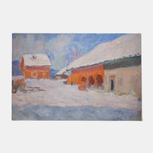 Claude Monet - Norwegen, Rote Häuser in Bjornegaar Fußmatte