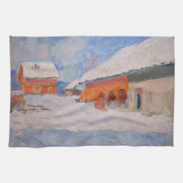 Claude Monet - Norwegen, Rote Häuser in Bjornegaar Geschirrtuch