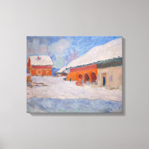 Claude Monet - Norwegen, Rote Häuser in Bjornegaar Leinwanddruck