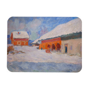 Claude Monet - Norwegen, Rote Häuser in Bjornegaar Magnet
