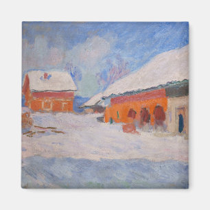 Claude Monet - Norwegen, Rote Häuser in Bjornegaar Magnet