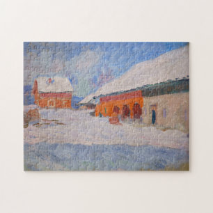 Claude Monet - Norwegen, Rote Häuser in Bjornegaar Puzzle
