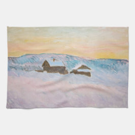 Claude Monet - Norwegische Landschaft, Blaue Häuse Geschirrtuch
