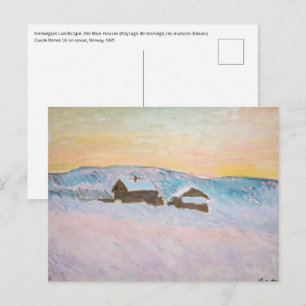 Claude Monet - Norwegische Landschaft, Blaue Häuse Postkarte