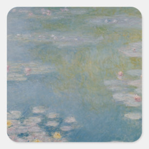 Claude Monet   Nympheas at Giverny, 1908 Quadratischer Aufkleber