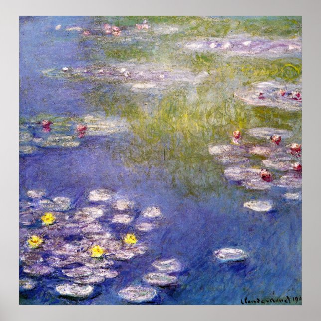 Claude Monet - Nympheas bei Giverny Poster (Vorne)