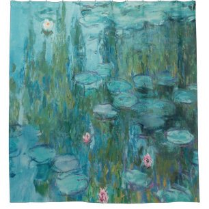Claude Monet - Nympheas - Gemälde an Lilien Duschvorhang