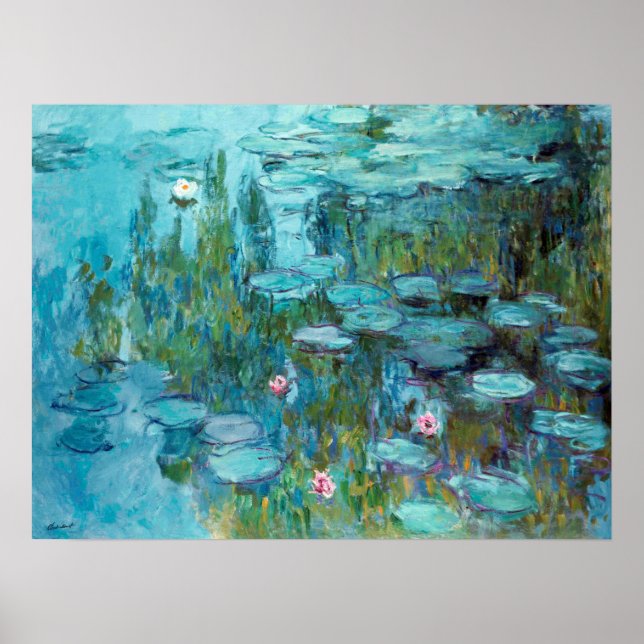 Claude Monet Nympheas Water Lilies Blume Pond Poster (Vorne)