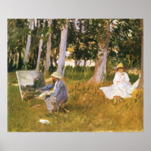 Claude Monet Painting, Edge of a Wood von Sargent Poster