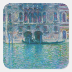 Claude Monet - Palazzo da Mula Quadratischer Aufkleber