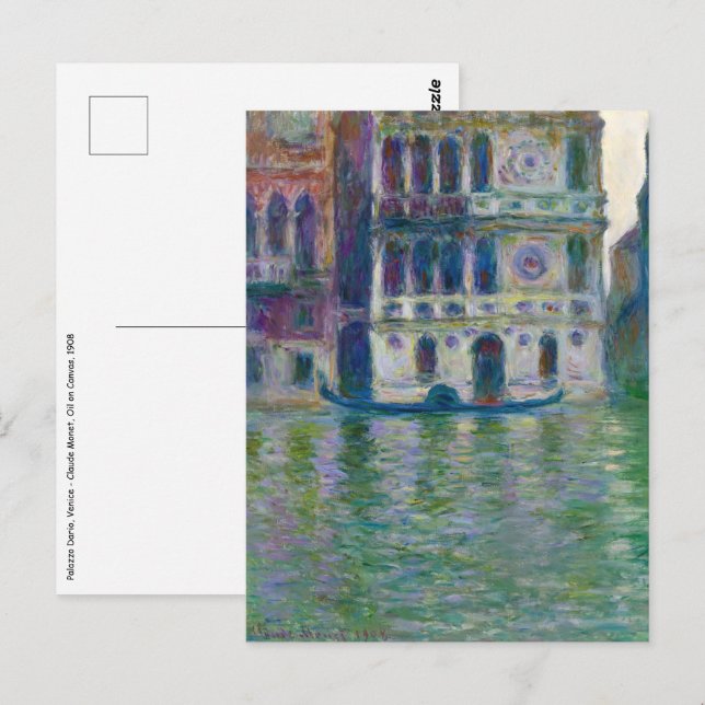 Claude Monet - Palazzo Dario Postkarte (Vorne/Hinten)