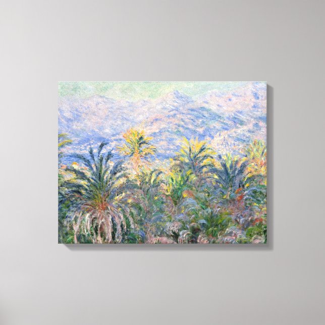 Claude Monet Palm Trees in Bordighera Leinwanddruck (Vorderseite)