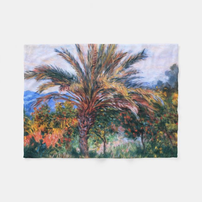 Claude Monet: Palme bei Bordighera Fleecedecke (Vorderseite (Horizontal))