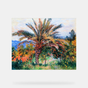 Claude Monet, Palme in Bordighera, Acrylschild